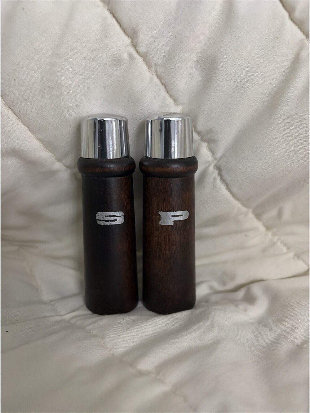 Mid-century Modern Wooden Salt And Pepper Shakers